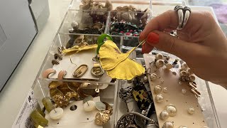 ASMR rummaging earrings and rings  no talking unintentional [upl. by Ittocs130]