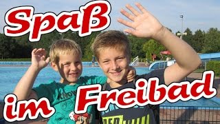 SommerFerien 2015 Vlog  Spaß im Freibad  Fun in the lido pool  Kanal für Kinder Kinderkanal [upl. by Harias772]