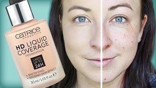 Catrice HD Liquid Coverage Foundation  Demo amp Review  Drugstore Makeup [upl. by Htebesile]