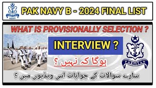 Pak navy final merit list 2024 batch B provisionally selectionAyeshaforcesacademy [upl. by Anad646]