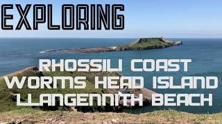 Exploring Gower Peninsula Rhossili and Llangennith Coast by Drone [upl. by Rabelais]