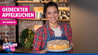 Gedeckter Apfelkuchen  Ein fruchtigsüßer Klassiker 🍎🥰 [upl. by Lyford]