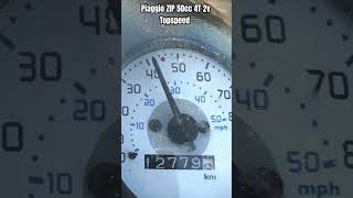 Piaggio ZIP 4T 2v 50cc Top Speed shorts topspeed test [upl. by Liederman]