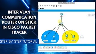 Lab 16Inter VLAN CommunicationRouter On Stick in Cisco Packet Tracer Cisco Packet Tracer Tutorial [upl. by Ahsets215]