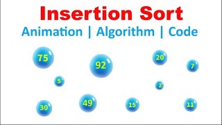 Insertion Sort Animation  Algorithm  Code [upl. by Melar]