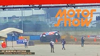 CRASH NEUVILLE  VIDEO COMPLETO  Memorial Bettega  Motor Show Bologna 2016 [upl. by Kcirdnek]