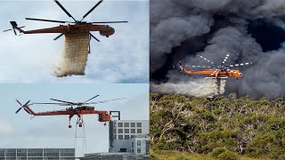 Amazing Helicopters  In Action Air crane Fire fighting and Lifting [upl. by Manup]