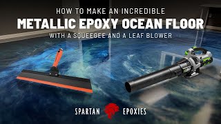 How to make an Ocean Wave floor with Metallic Epoxy [upl. by Zechariah]