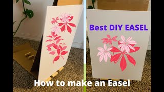 DIY easel for painting  best DIY easel for painting  DIY adjustable easel using cardboard [upl. by Rusell]