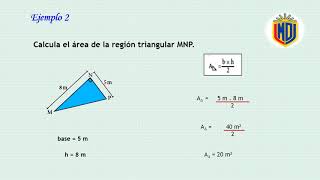 SUPERFICIE DE FIGURAS GEOMÉTRICAS TRIANGULARES 4º [upl. by Etna498]