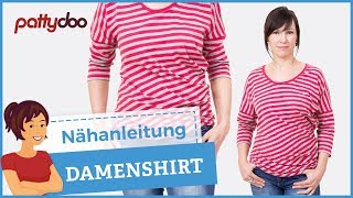 Shirt selber nähen  pattydoo Nähanleitung auch für Anfänger [upl. by Aissila]