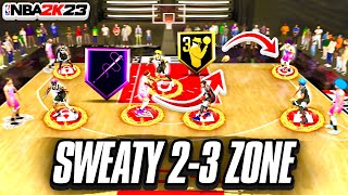 HOW TO BEAT THE SWEATY 23 ZONE IN NBA 2K23 REC CENTER [upl. by Namlaz]