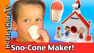 Make SnoCones With The Snoopy SnoCone Maker wHobbySpider by HobbyKidsTV [upl. by Pete234]