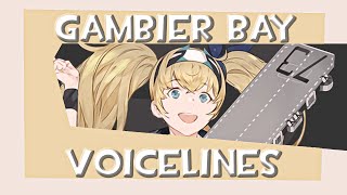 All Gambier Bay Voicelines Kancolle [upl. by Dyrrej336]