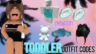 CUTE TODDLER SWIMSUIT ROBLOX OUTFIT CODES FOR RPS  Bloxburg Outfit Codes [upl. by Vona]