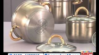 HomeShop18com  Stainless Steel Cookware Set by Kaiserhoff [upl. by Brey804]