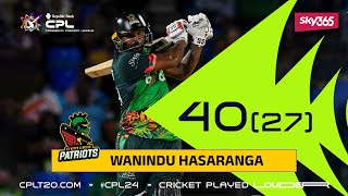 Wanindu Hasarangas BRILLIANT Batting vs Barbados  CPL 2024 [upl. by Lleunamme]