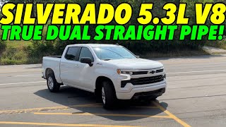 2022 Chevy Silverado RST 53L V8 w TRUE DUAL STRAIGHT PIPES [upl. by Katushka]