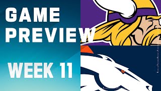 Minnesota Vikings vs Denver Broncos  2023 Week 11 Game Preview [upl. by Vidovik]