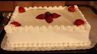 White sheet cake decoration [upl. by Eseret]