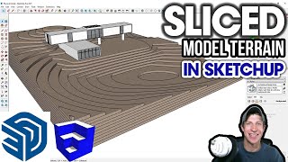 Creating SLICED TERRAIN in SketchUp Models [upl. by Ecnar849]