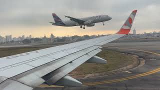 Gol 737800 Pushback taxi e decolagem de Congonhas [upl. by Goodard]