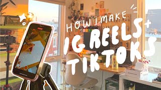 how i make aesthetic instagram reels amp tiktoks as an artist filming editing monetization [upl. by Ehr]