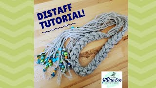 Easy DIY Wrist Distaff for Spinning Yarn  Distaff Day [upl. by Eneryt]