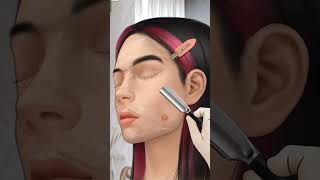 Face shaving for NORA asmr satisfying animation [upl. by Symons]