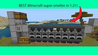 BEST Super Smelter in Minecraft Bedrock and Java [upl. by Esenwahs]