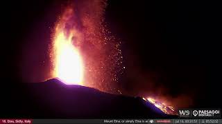 Jul 16 2024 Major Volcanic Eruption at Etna Volcano [upl. by Zantos]