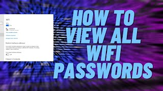 How to View All WiFi Passwords [upl. by Nylinej19]