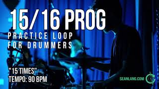 1516 Prog  Drumless Tracks For Drummers  quot15 Timesquot [upl. by Noyr]