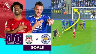 GREATEST Liverpool vs Leicester Goals  Mohamed Salah amp Jamie Vardy [upl. by Drofdeb263]