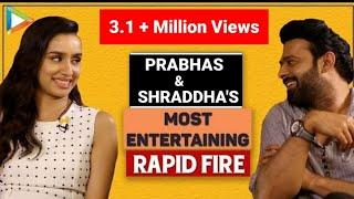 BLOCKBUSTER Prabhas amp Shraddhas MOST ENTERTAINING Rapid Fire  Aamir  SRK  Varun  Saaho [upl. by Freddy]