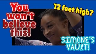 🤯 12 foot high MUST SEE vault 2024 Olympic Trials  Simone Biles gymnasticsolympics gymnastics [upl. by Raab]