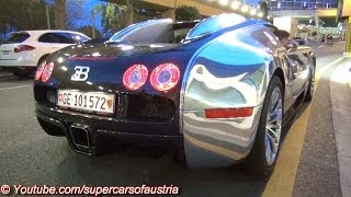 Bugatti Veyron Pur Sang  Fast accelerations in Monaco [upl. by Schofield54]