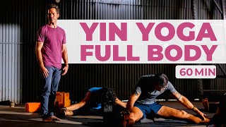 Yin Yoga 60 Min Full Body Deep Stretch and Healing [upl. by Amiarom]