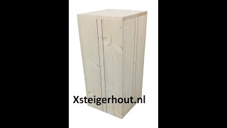 Sokkel  zuil maken steigerhout [upl. by Briana]