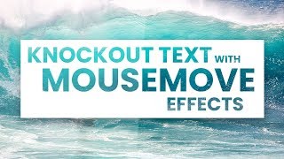 Knockout Text With Mousemove Effects  Html CSS and jQuery [upl. by Adnawad]