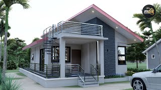 SMALL HOUSE DESIGN with MINI ROOFDECK  800m x 157m 125 sqm Floor area  3 BEDROOM [upl. by Llemert269]