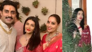 Aishwarya Rai And Abhishek Bachchan Celebrating Diwali With Aaradhya Bachchan With Bachchan family [upl. by Ottie]