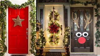 🎄100 CHRISTMAS DOOR DECORATION IDEAS  CHRISTMAS FRONT PORCH DECOR 2024 DIY  CHRISTMAS DESIGN IDEAS [upl. by Nnyleahs]