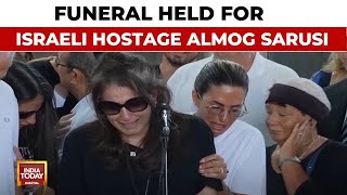 Funeral Held For Israeli Hostage Almog Sarusi After His Body Among Six Recovered From Gaza [upl. by Lonnie]