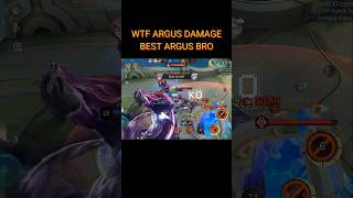 WTF ARGUS DAMAGE‼️BEST ARGUS BRO ARGUS Shorts MLBB mobilelegends [upl. by Intisar955]