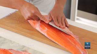 How to fillet Huon salmon [upl. by Rehprotsirhc]