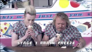 Jedward  Celebrity Juice 99 Problems Challenge 14032013 [upl. by Anelleh]