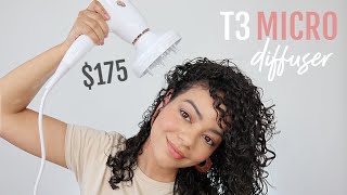 T3 MICRO FIT DIFFUSER ON CURLY HAIR  WORTH THE MONEY [upl. by Ylim]