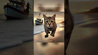 The Brave Cat How a Mother Cat Outwitted a Shark to Save Her Kitten cat catstory kitten cutecat [upl. by Repsihw]