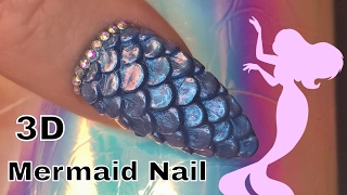 3D Acrylic Mermaid Scale Nail [upl. by Kevin474]